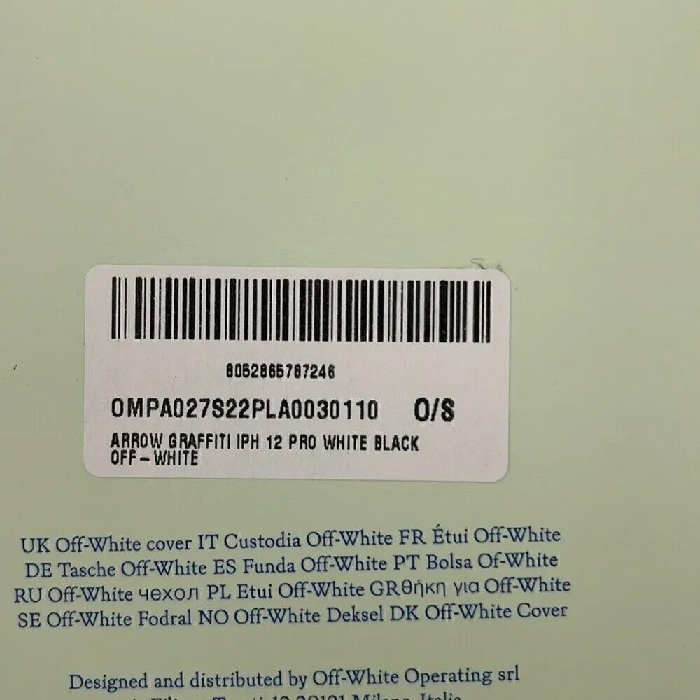 NWT - Off-White Graffiti Arrrows iPhone 12 Pro Case